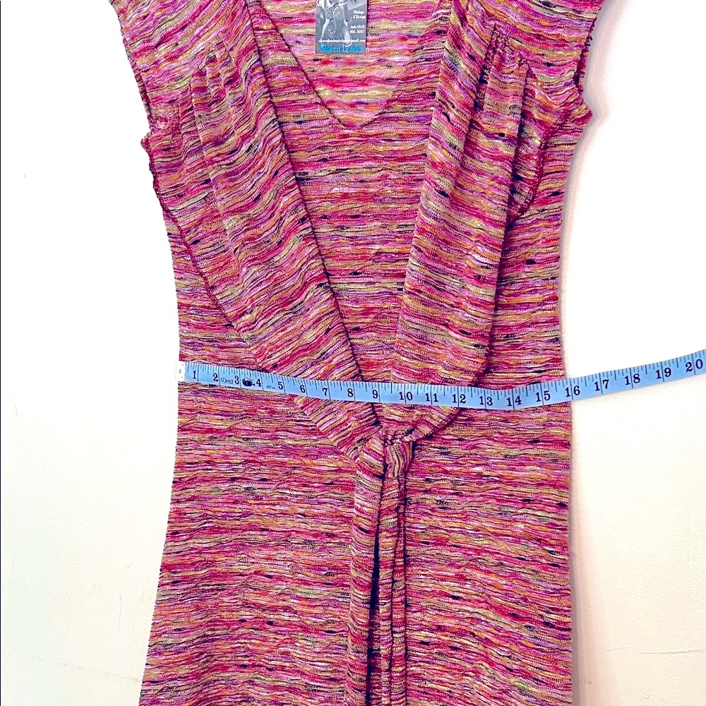 SHARON LONDON Designer Midi Dress Marled Pink and Purple - Picture 7 of 9